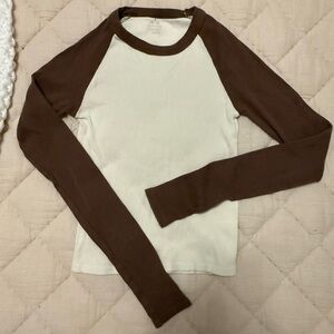 Brandy Melville and Cream Long Sleeve Shirt